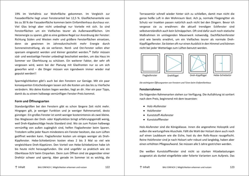 Blick ins Bau-Einfach Handbuch Seite 122 und 123